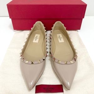 Valentino nude Patent Leather Flat Size 35